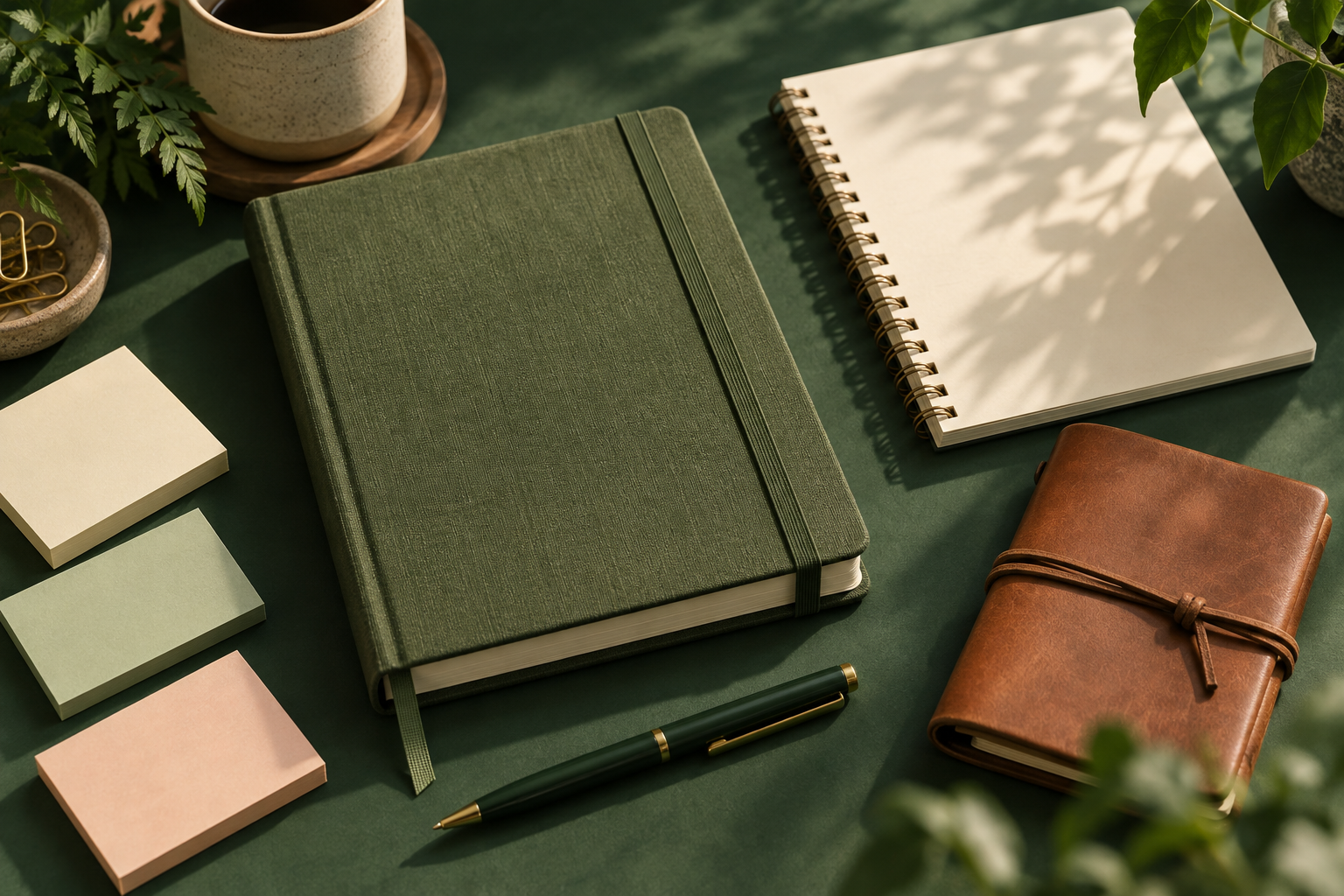 Cuadernos de papelería, Cuadernos de viaje, Notas adhesivas